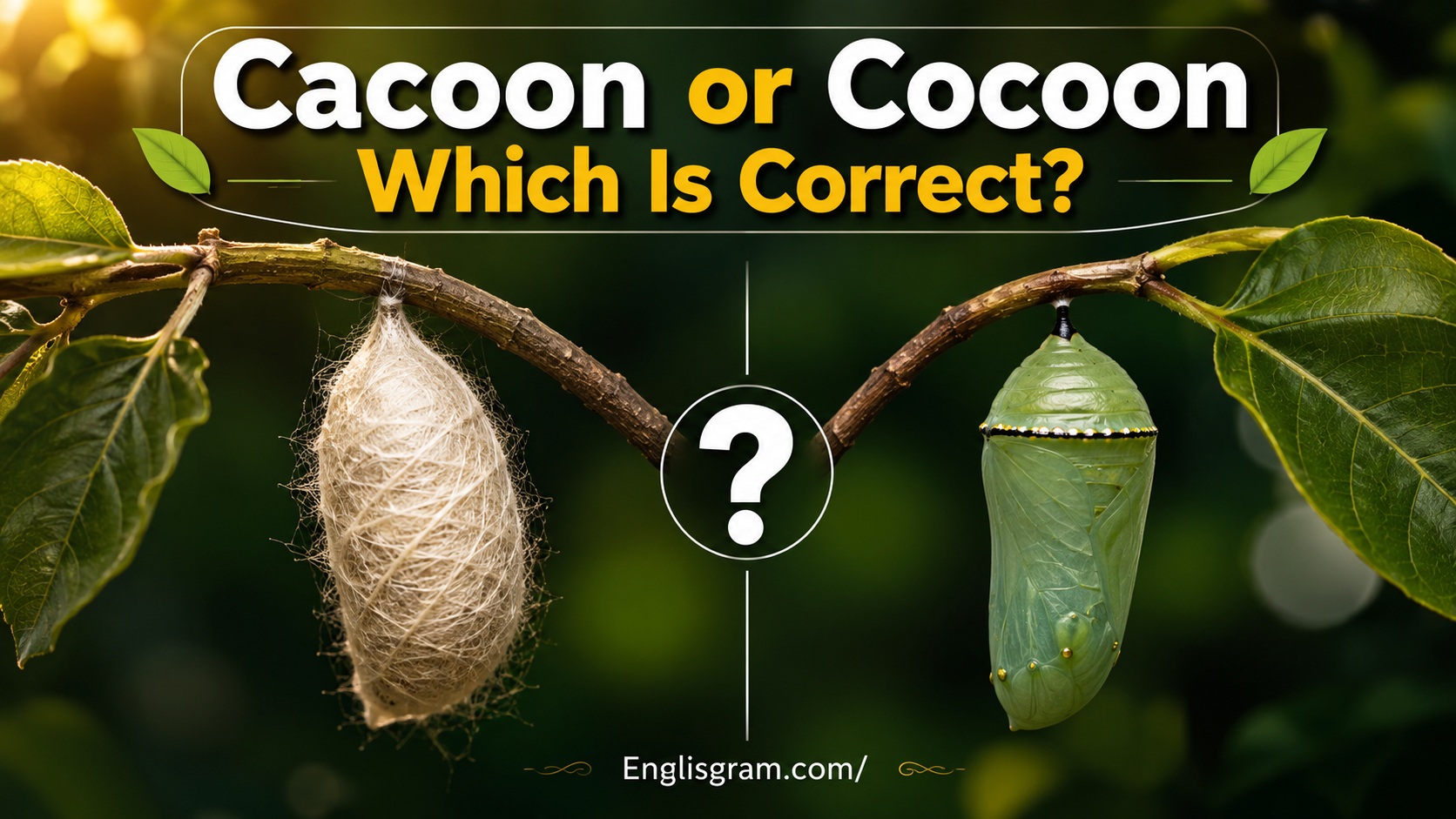Cacoon or Cocoon Which Is Correct