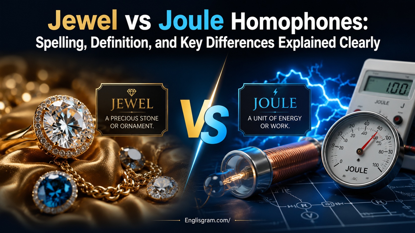 Jewel vs Joule Homophones