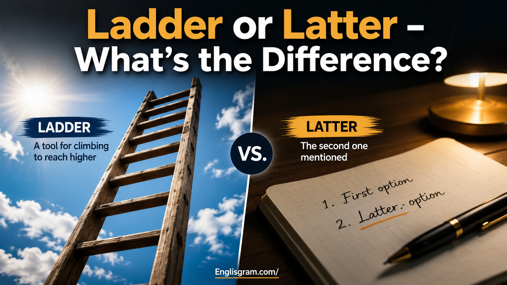 Ladder or Latter – What’s the Difference