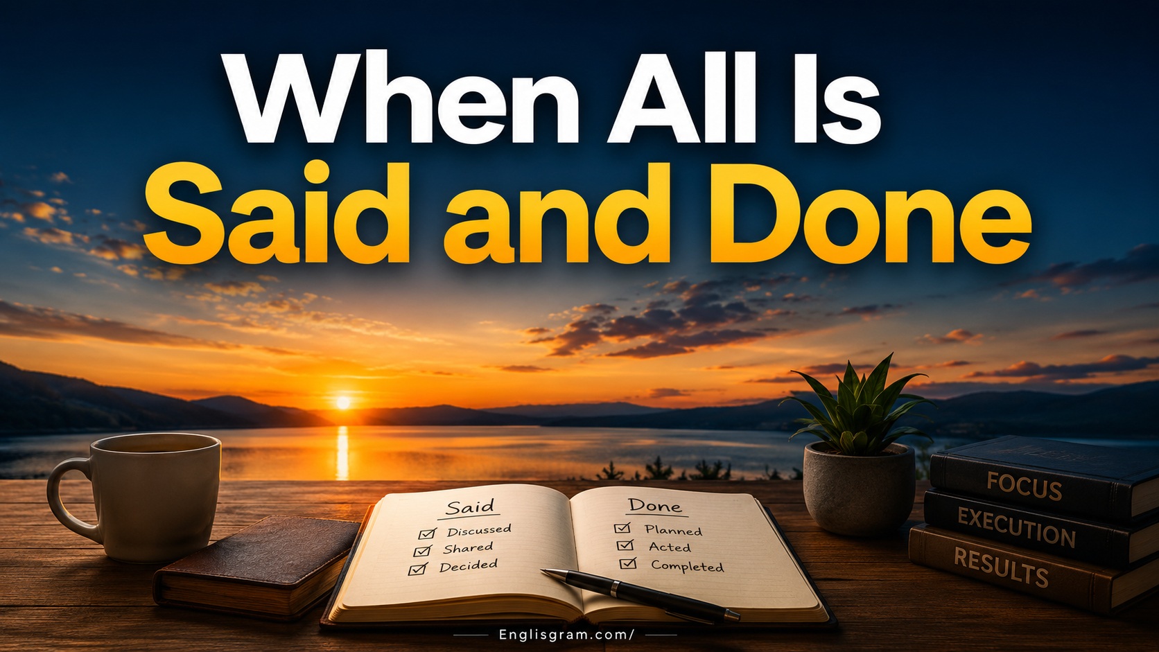 When All Is Said and Done
