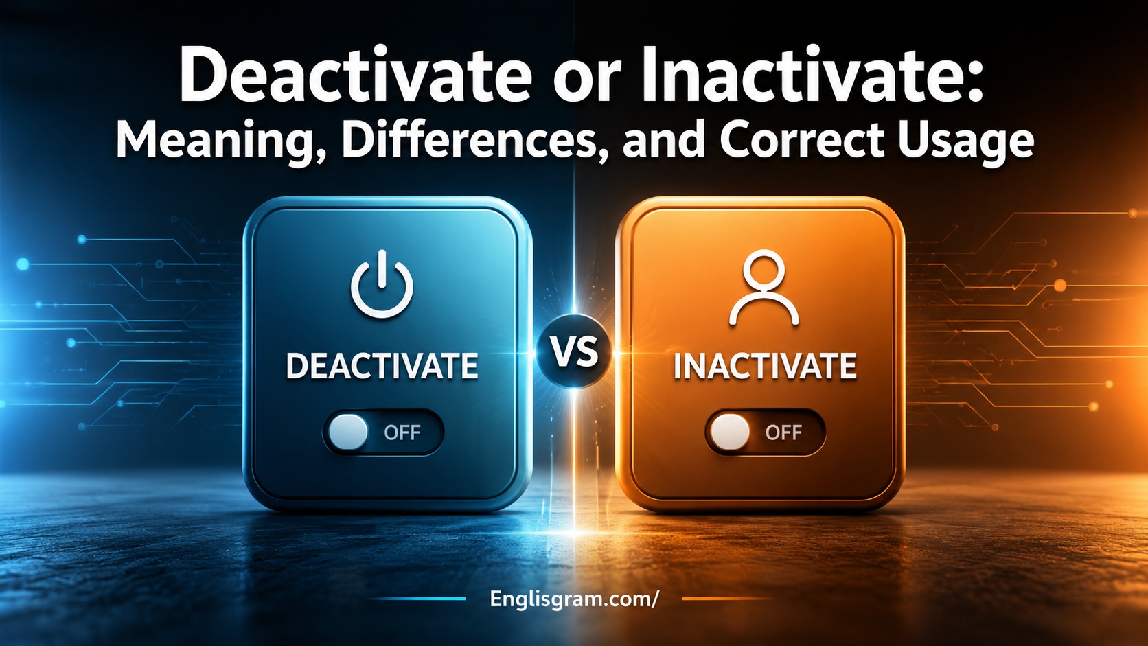 Deactivate or Inactivate