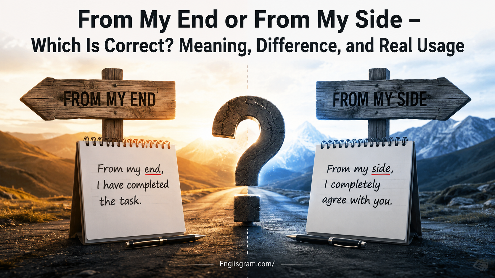 From My End or From My Side – Which Is Correct