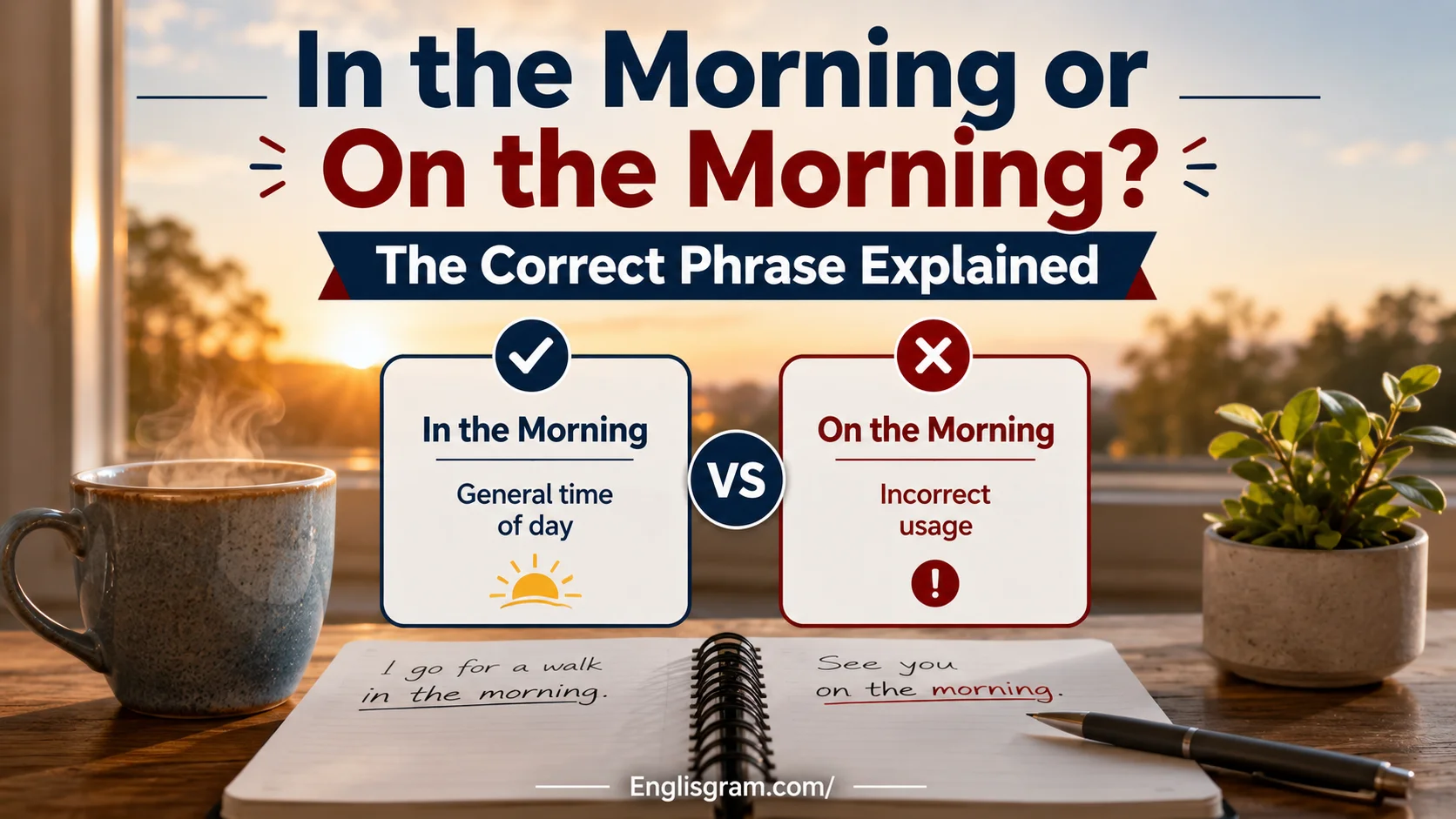In the Morning or On the Morning